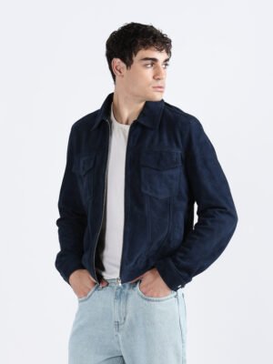 Suede Trucker Leather Jacket