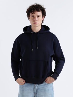 Future Crew Oversizied Fit Hooded Sweatshirt Navy Blue