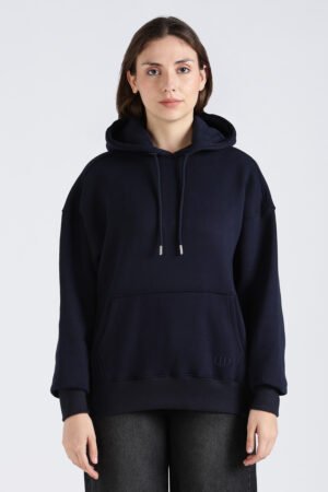 FUTURE CREW OVERSIZED HOODED SWEATSHIRT NAVY BLUE